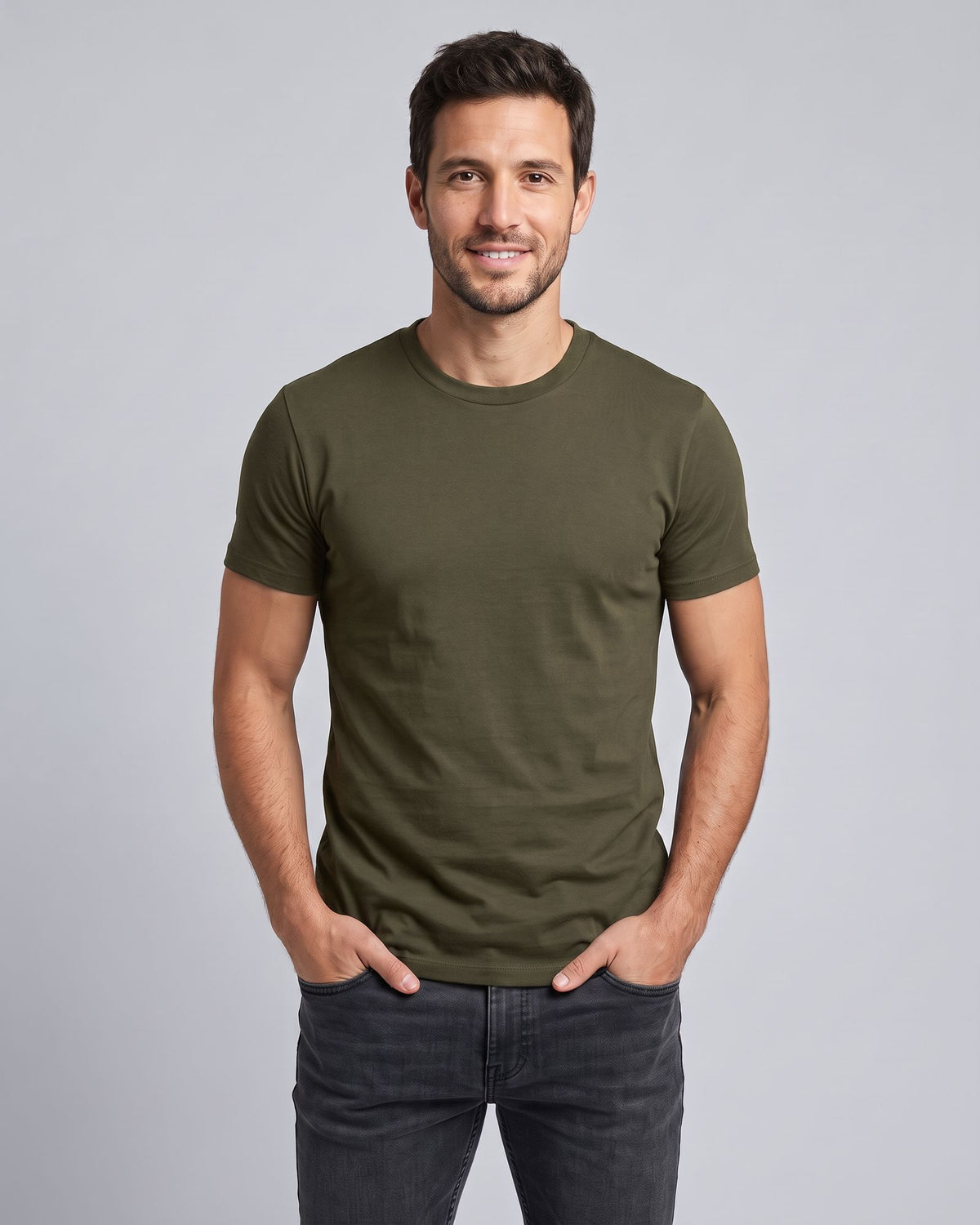 Remera Clásica Verde Militar